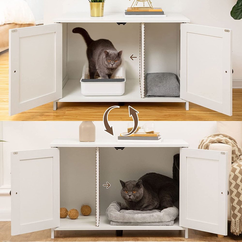 Litter Box Cabinet, Greige: image 2