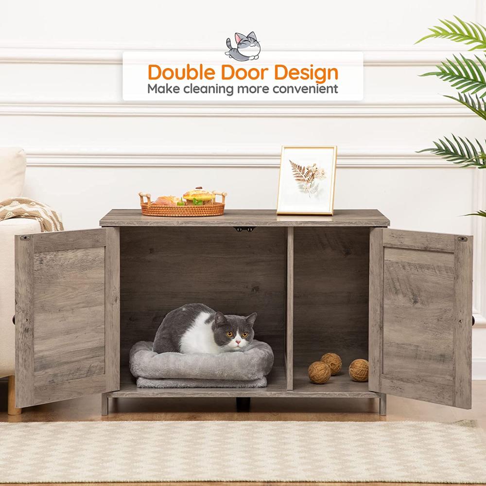 Litter Box Cabinet, Greige: image 3