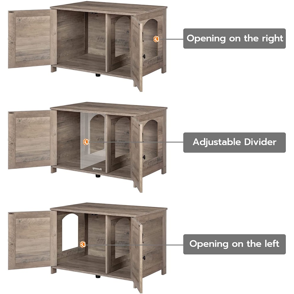 Litter Box Cabinet, Greige: image 5