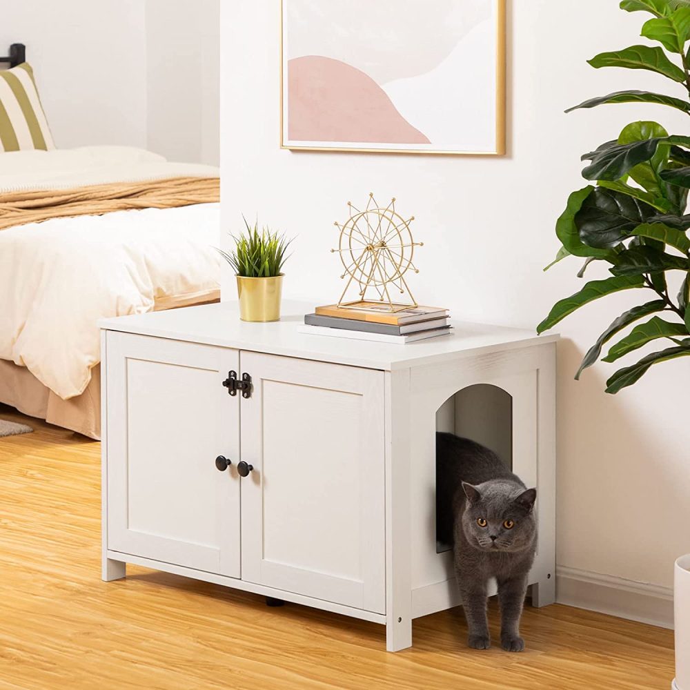 Litter Box Cabinet, Greige: image 6
