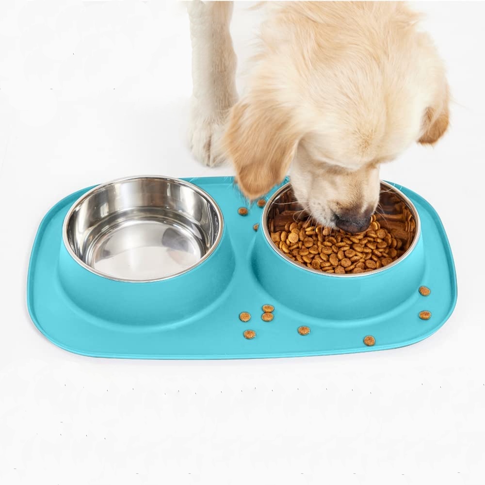 Stainless Bowls on a Silicone Mat