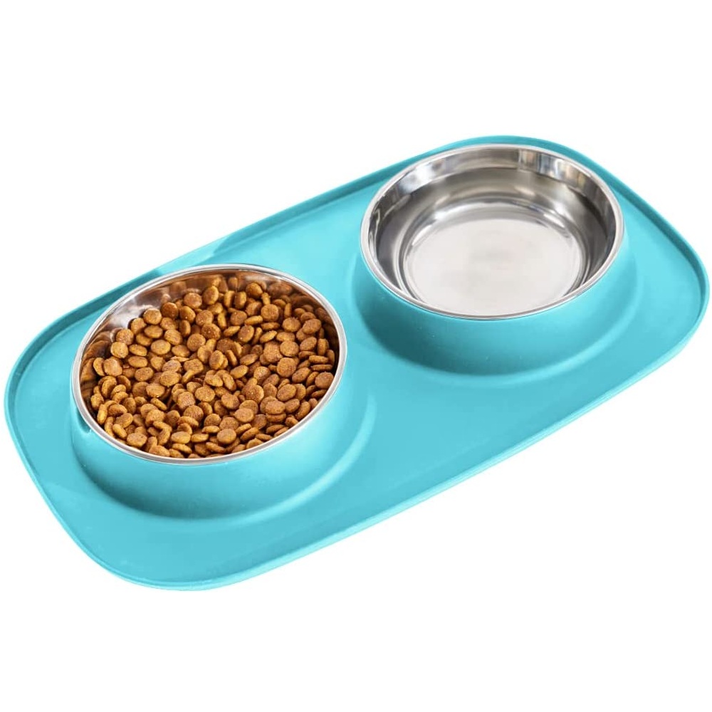 Stainless Bowls on a Silicone Mat, Black: image 5