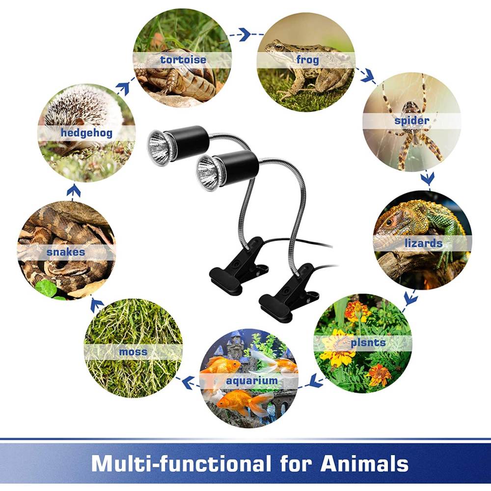 Reptile Heat Lamp with Adjustable Stands: image 3