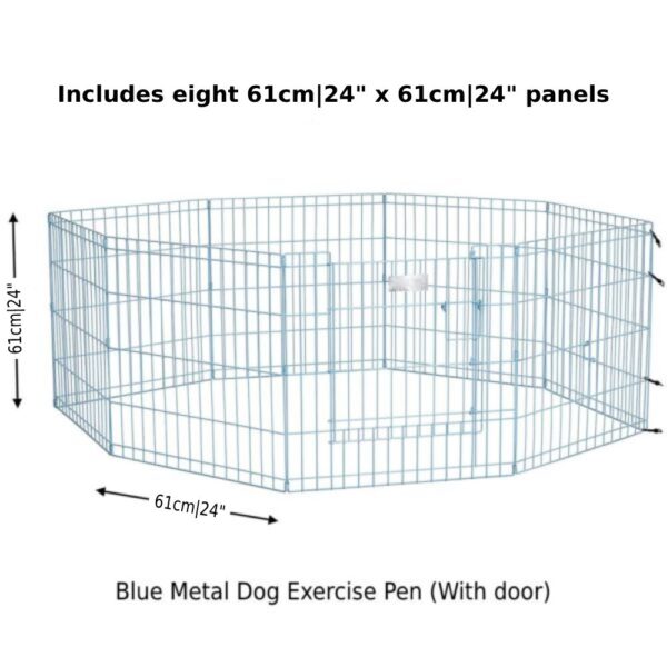 blue metal dog exercise pen online